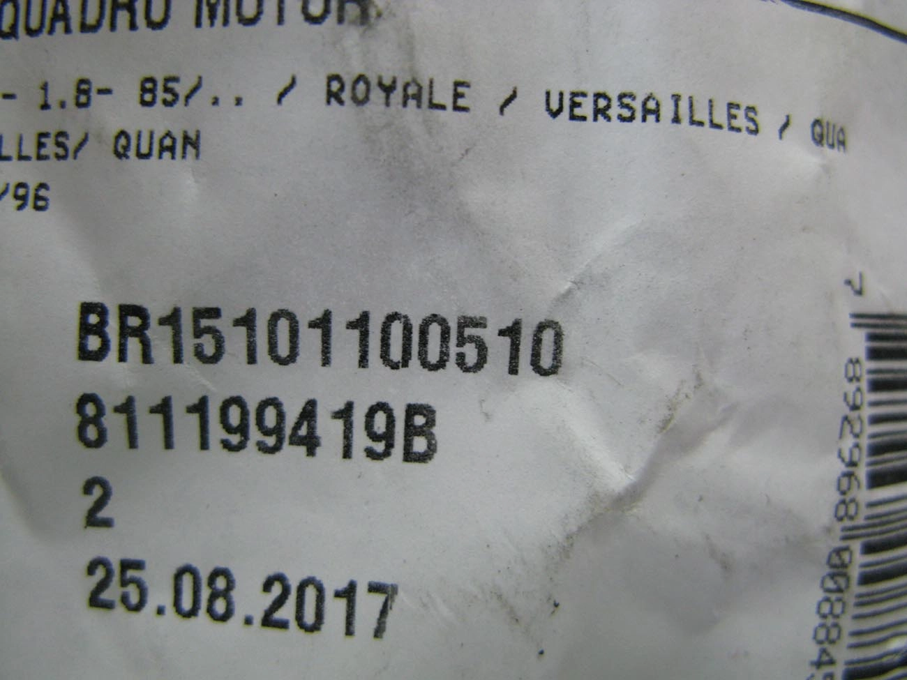BUCHA TRASEIRA QUADRO MOTOR 10 MM SUSPENSAO VW GOL/VOYAGE/SANTANA 1.8 /96