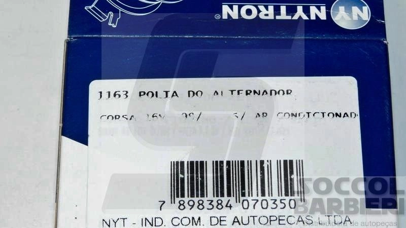 POLIA ALTERNADOR GM CORSA/CELTA 99/ 16V - S/AC S/DH - BERLINGO 1.8 C/A/C - DAILY 35C14/35S14 - 17X70