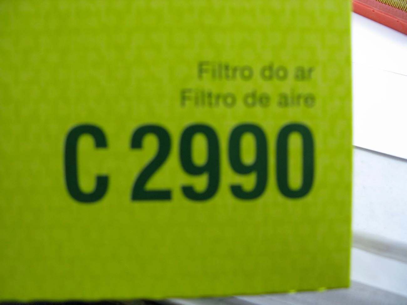 FILTRO AR VW GOL/PARATI 1.0 MI 16V/POWER 01.01/ GOLF 1.6 8V