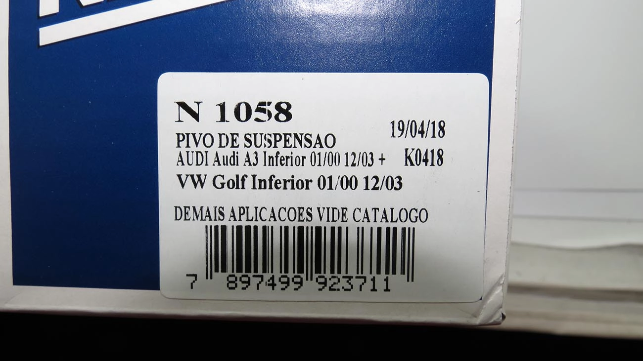 PIVÔ SUSPENSÃO ESQUERDO VW BORA 04/06 GOLF IV 99/12 NEW BEETLE 00/12 AUDI A3