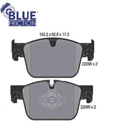 PASTILHA FREIO RODA DIANTEIRA VOLVO S90 16/ XC-60 17/ S60 2017/ V60 18/