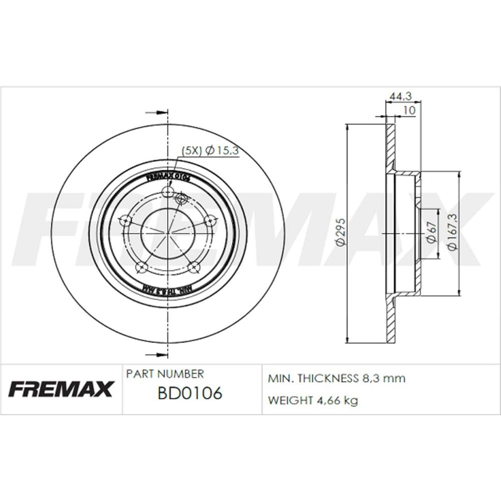 DISCO FREIO TRASEIRO SÓLIDO 295MM MB GLA200/250 CLASSE A A250 B SOLIDO