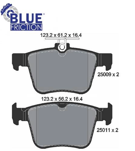 PASTILHA DE FREIO TRASEIRA AUDI A3 12/ - Q3 18/ - TT 14/ - VW TIGUAN 1.4 17/ - GOLF 12/ - PASSAT 14/