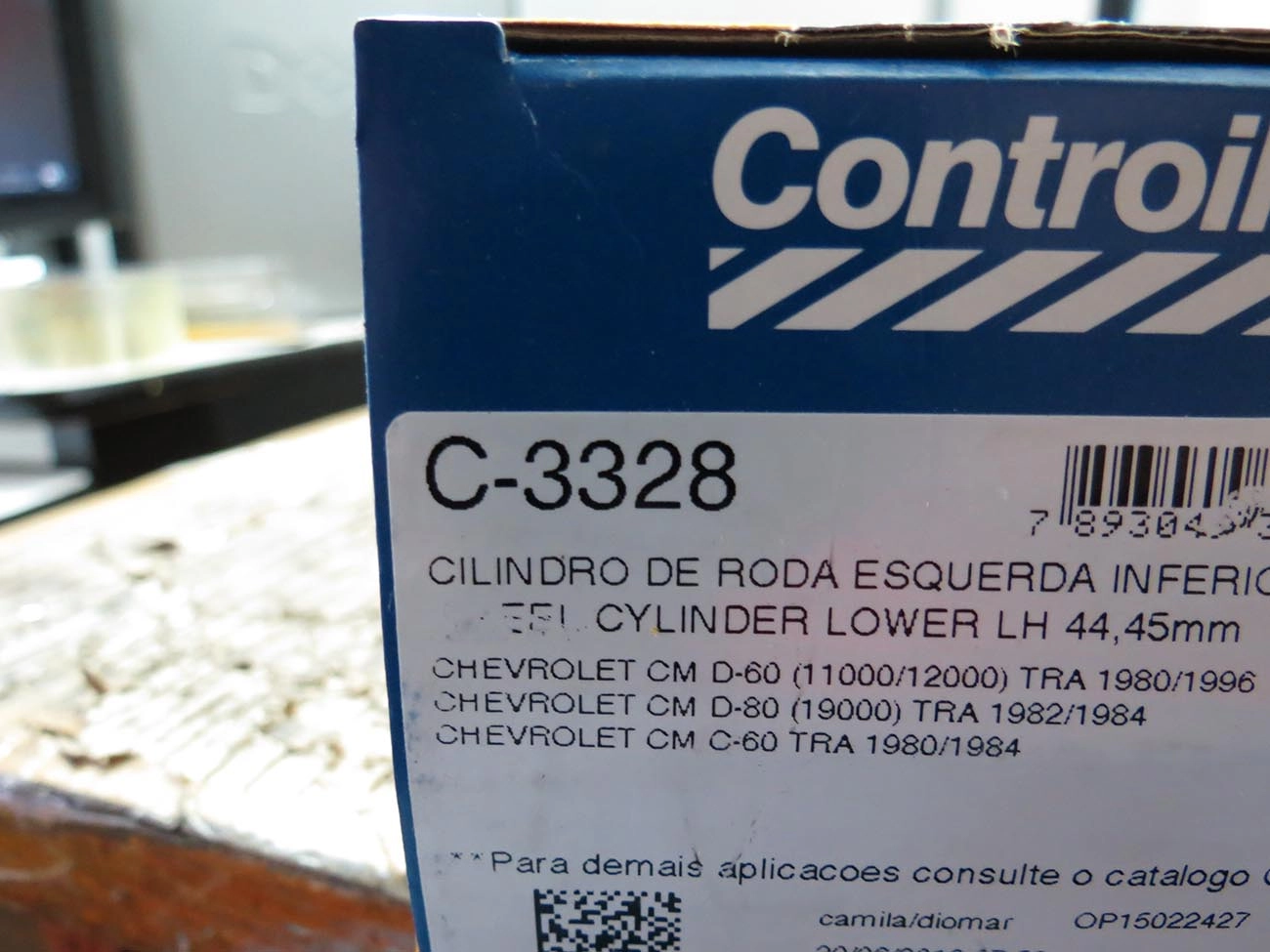 CILINDRO RODA FREIO TRASEIRO LADO ESQUERDO INFERIOR TRASEIRA ESQUERDA GM A/C/D-60/80 80/96 D11000/12000 1-3/4 44,45MM