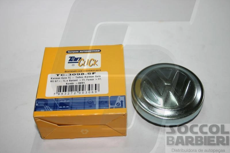 TAMPA TANQUE VW FUSCA /77 - VARIANT/TL /71 - KOMBI /81 - S/CHAVE