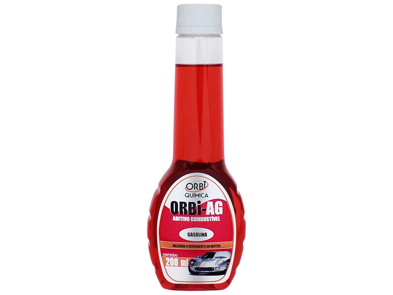 ORBI ADITIVO COMBUSTÍVEL GASOLINA - VERMELHO 200ML - POTENCIADOR PARA MELHORAR O DESEMPENHO