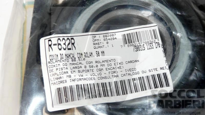 COXIM MANCAL COM ROLAMENTO EIXO CARDAN MB 1622/23/1723 VW 16.300/17.300/24.220/24.250/26.300 CARGO 50MM TIPO ORIGINAL