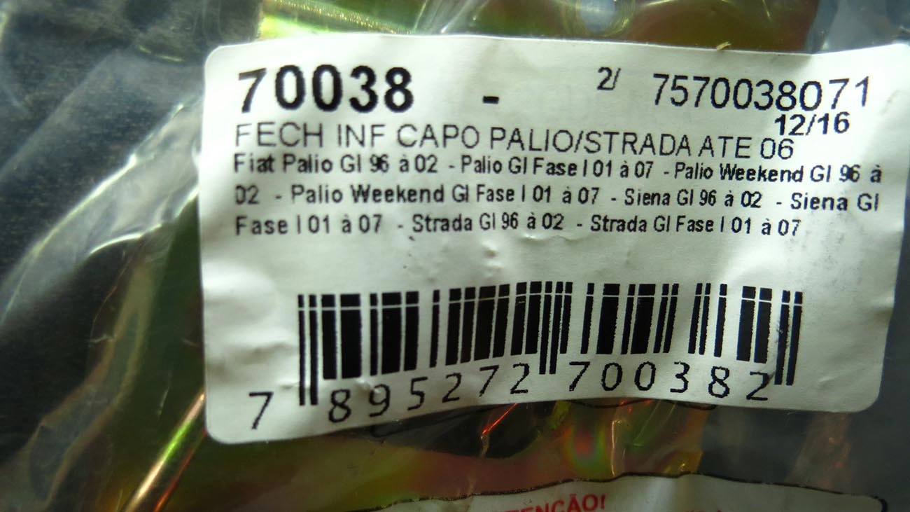FECHADURA CAPO FIAT PALIO TODOS - 2000/ - DIANTEIRO INFERIOR