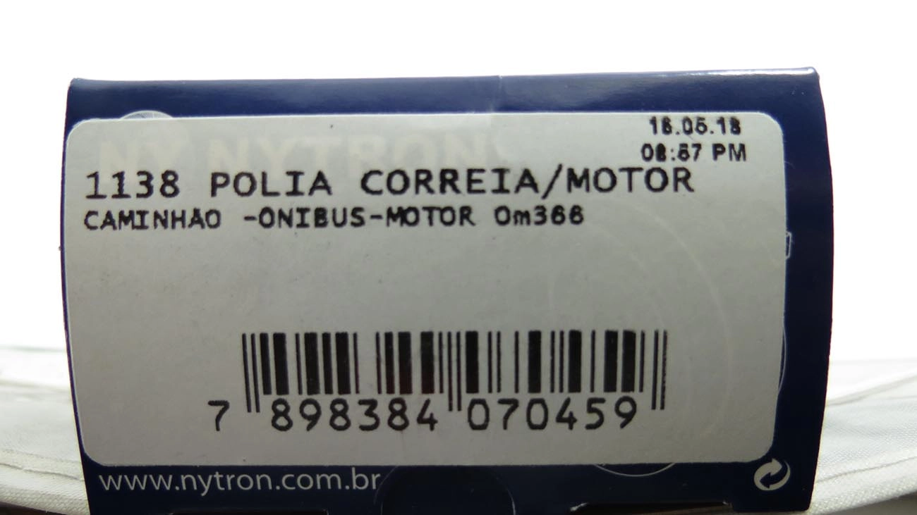 POLIA CORREIA ALTERNADOR MB ÔNIBUS MOTOR TRASEIRO OM366 ROL. DUPLA CARREIRA - 10.30X52X30MM