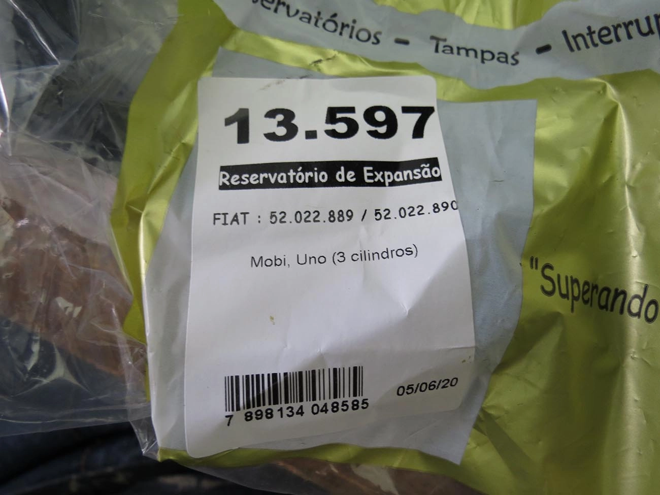 RESERVATORIO RADIADOR FIAT MOBI 2018/ - NOVO UNO 2015/ 3 CILINDROS