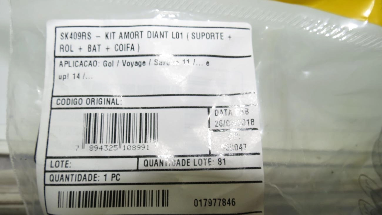 KIT AMORTECEDOR VW NOVO GOL/VOYAGE/SAVEIRO 11/ - UP! 14/ - VIRTUS 18/ - NIVUS 20/ - T-CROSS 19/
