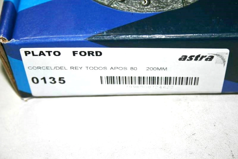 PLATO EMBREAGEM FORD CORCEL/BELINA/DEL REY/PAMPA 1.6 /89 - 200MM