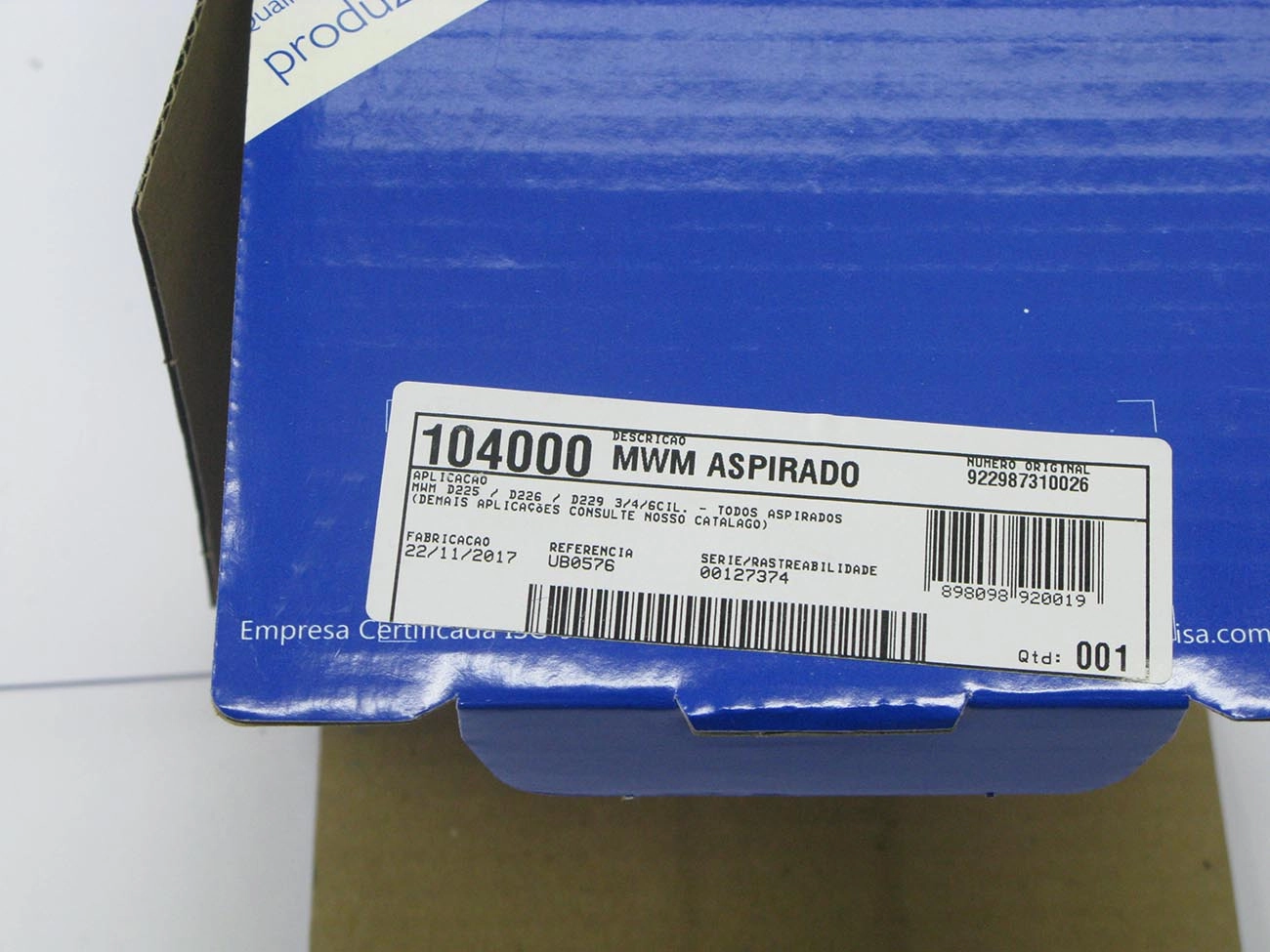 BOMBA AGUA MWM D-225/226/229 TODOS - ASPIRADO