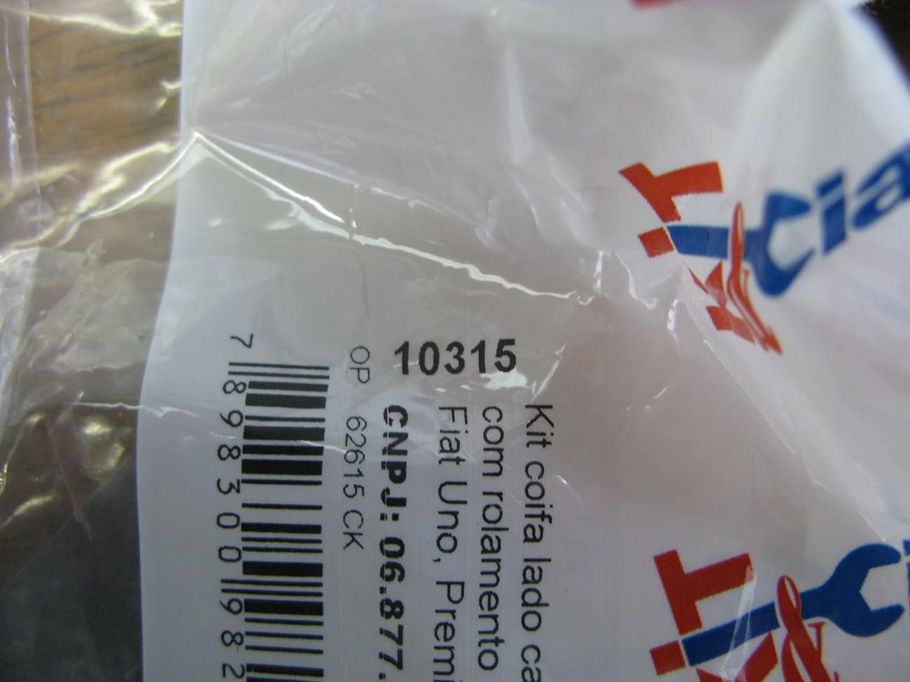 KIT REPARO COIFA HOMOCINÉTICA LADO CÂMBIO COM ROLAMENTO INA 23MM FIAT UNO/PREMIO/ELBA/FIORINO 91/95