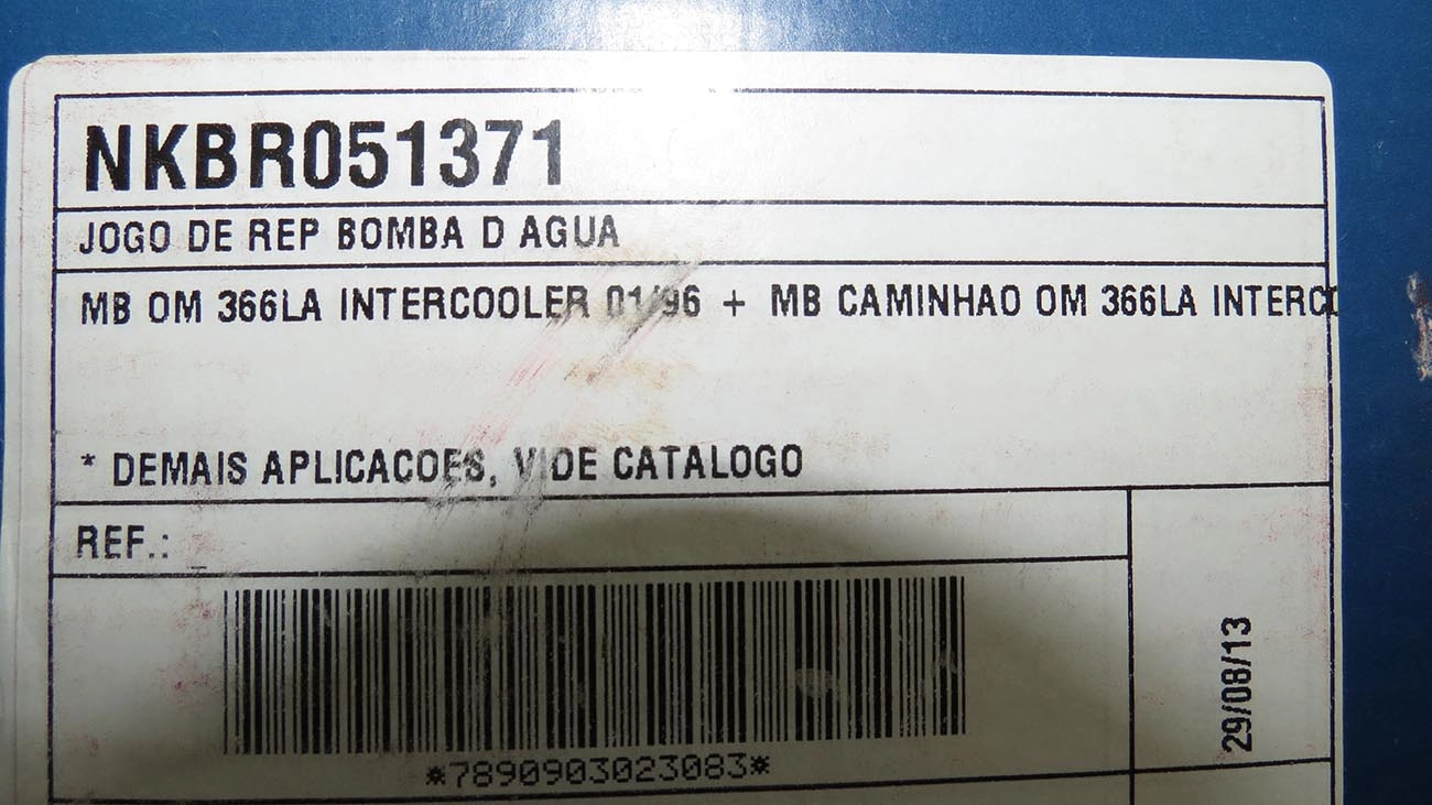 REPARO BOMBA AGUA OM-366LA INTERCOOLER DAGUA MB 96/2005 TODOS