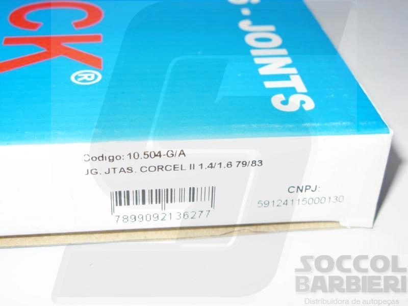 JOGO JUNTAS COMPLETO MOTOR SEM RETENTOR FORD CORCEL 1.4 78/83 - GASOLINA