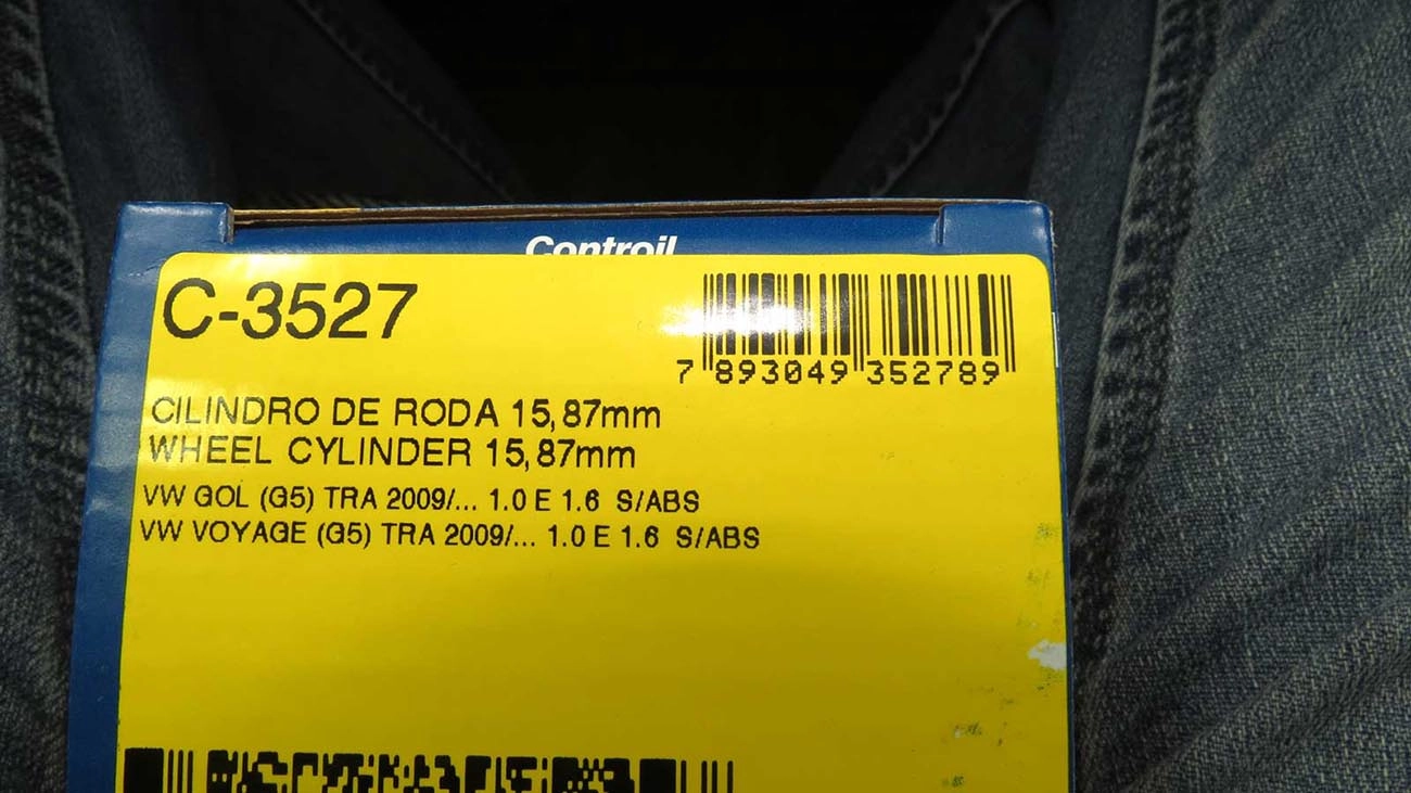 CILINDRO RODA FREIO TRASEIRO LADO DIREITO/ESQUERDO TRASEIRA SEM ABS VW NOVO GOL 2008/ 15,87MM