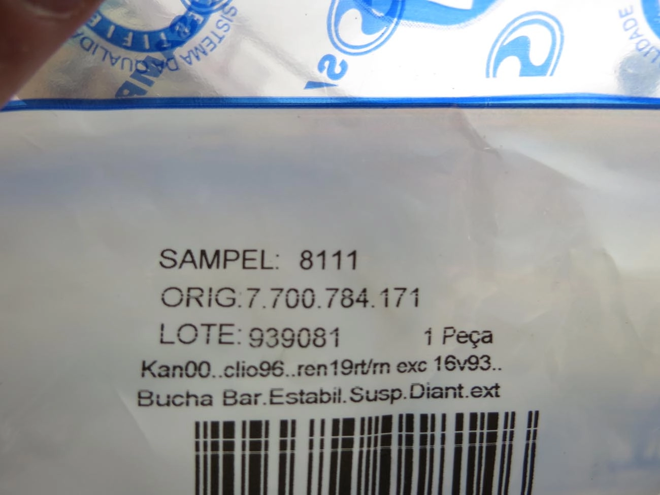 BUCHA EXTERNA DO ESTABILIZADOR DIANTEIRO RENAULT CLIO I 96/98 - KANGOO 93/00 - MEGANE 98/06 - R19
