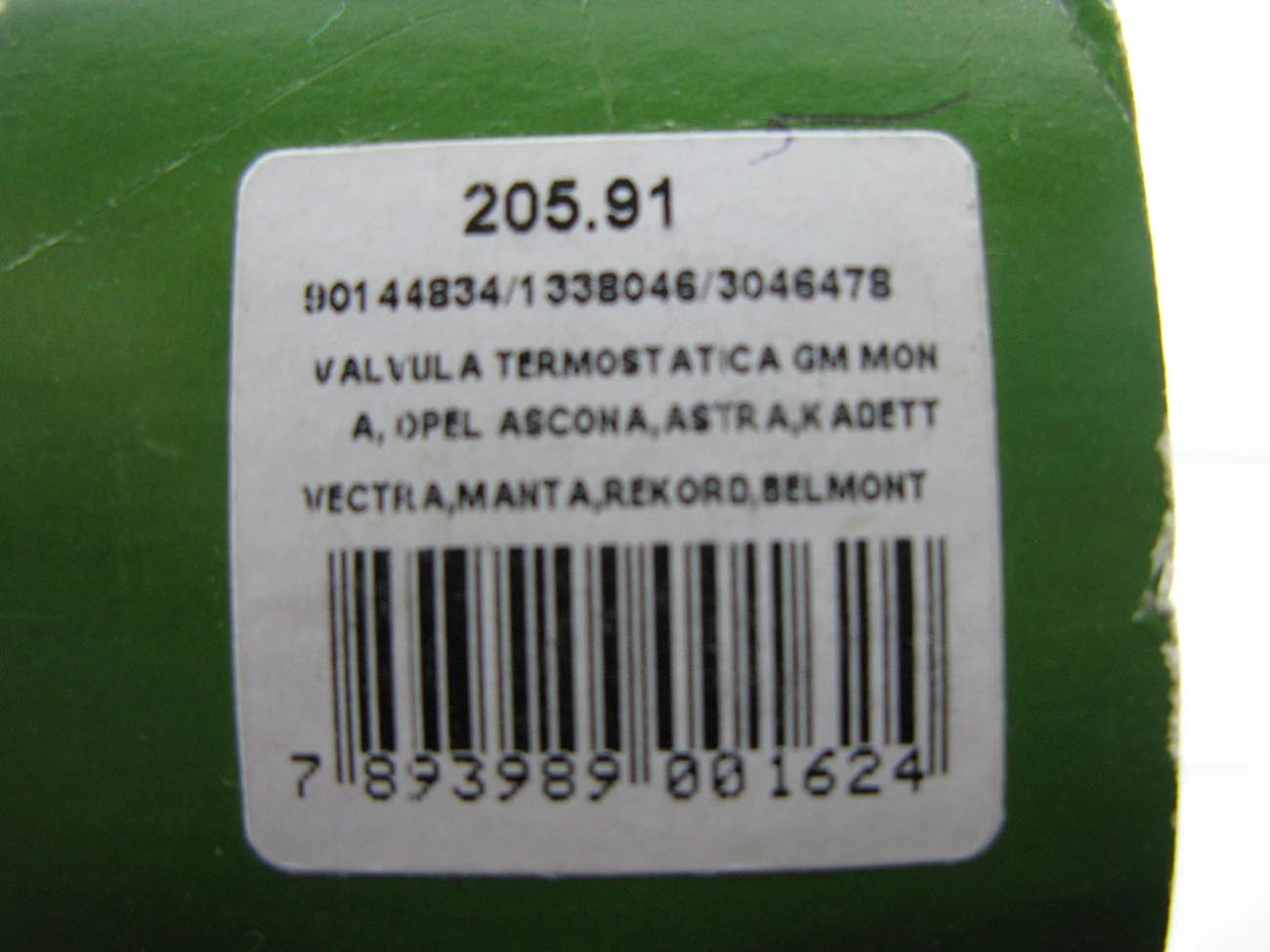 VALVULA TERMOSTATICA GM MONZA /06.86 - TODOS - ÁLCOOL / GASOLINA