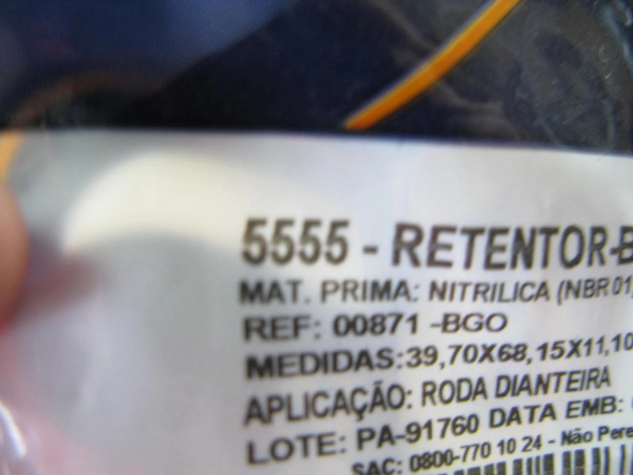 RETENTOR CUBO RODA DIANTEIRO MASSEY FERGUSON 39,70X68,15X11,10MM DIANTEIRA MF 265 VALMET 35/55/65