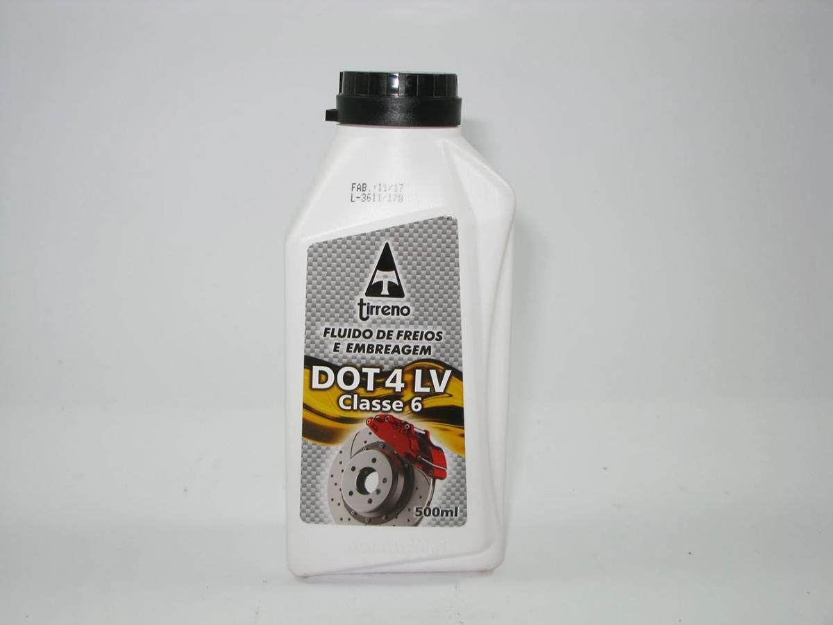 FLUIDO P/FREIO 500ML DOT-4 LV - CLASSE 6 - TIRRENO - LEVEMENTE AMARELO