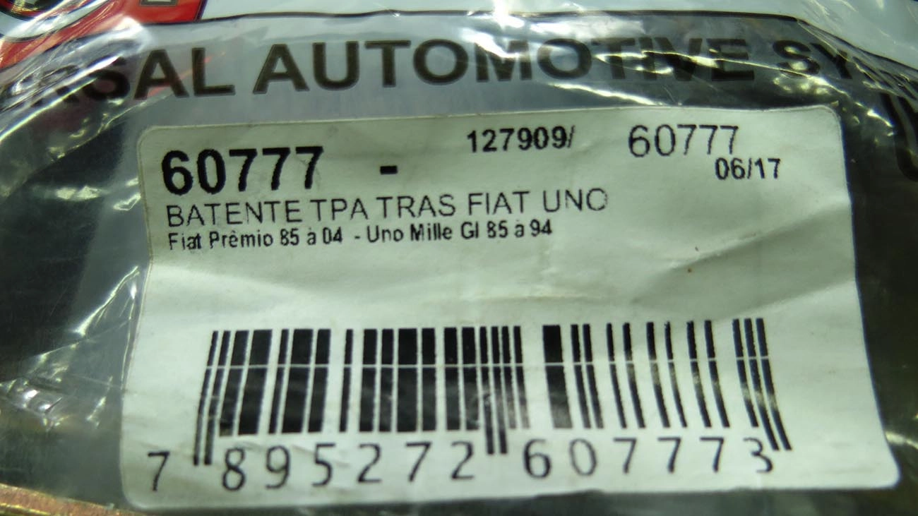 BATENTE PORTA-MALAS FIAT UNO MILLE 1985/1994 PREMIO 1985/2004 - 4 PORTAS