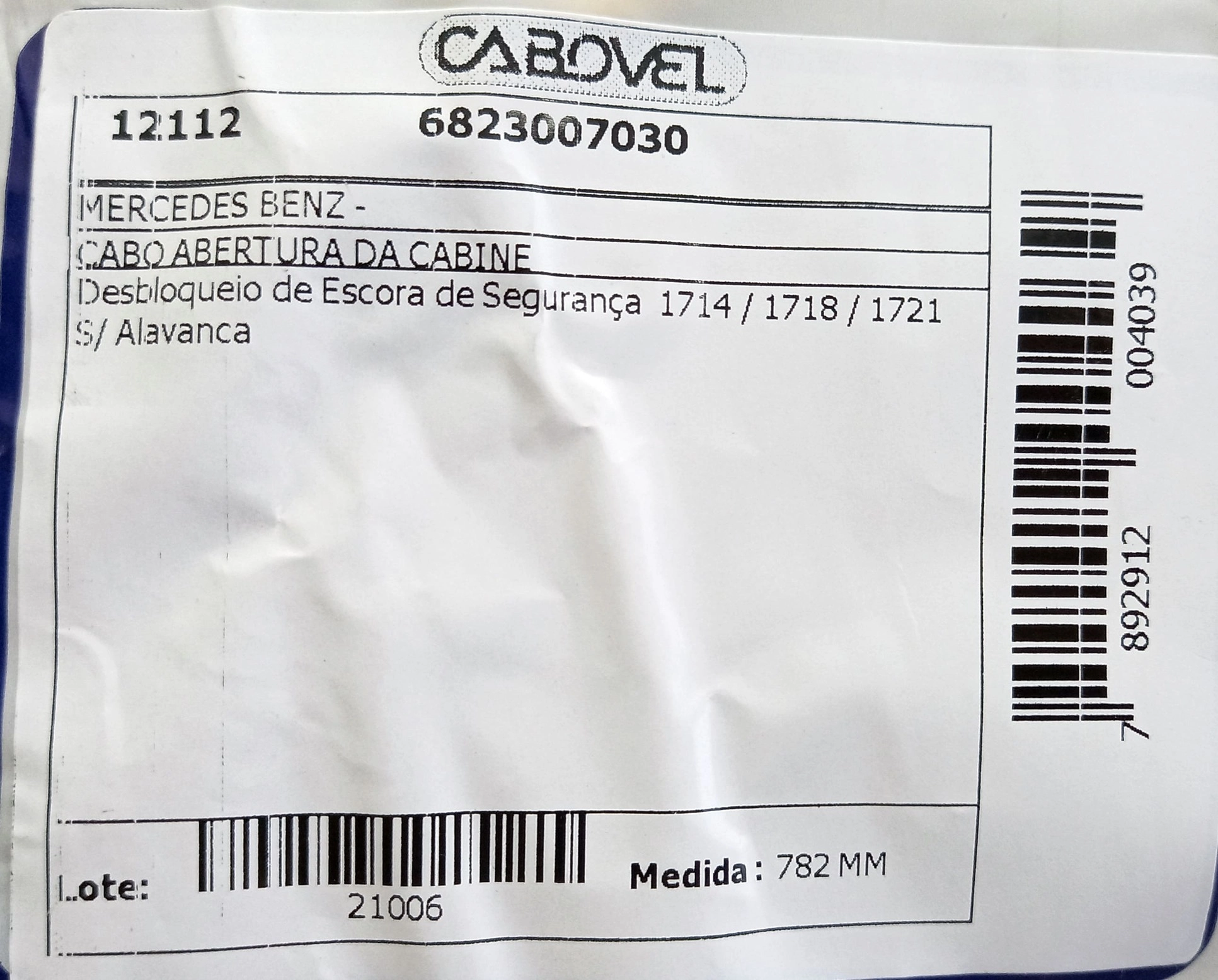 CABO DO CAPO MB 1714/1718/1720 782MM