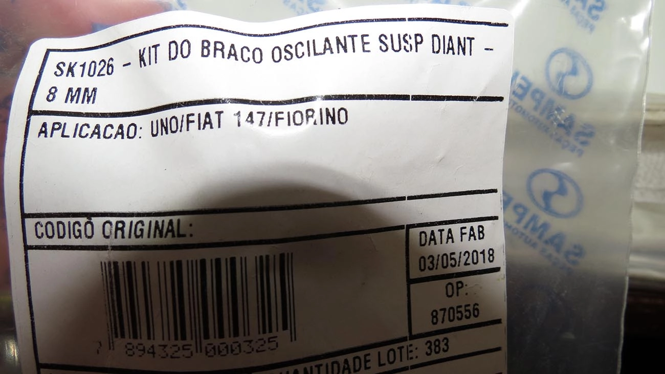 KIT BRACO OSCILANTE FIAT 147 TODOS UNO - 8MM