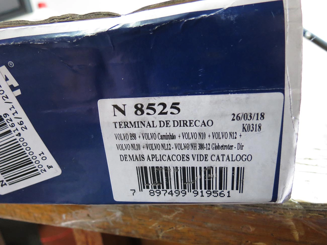 TERMINAL DIREÇÃO ROSCA DIREITA M30X1,5 INÍCIO CONE 25MM VOLVO N-10/12 80/91 NL-10/12 91/06 FH-1 94/06