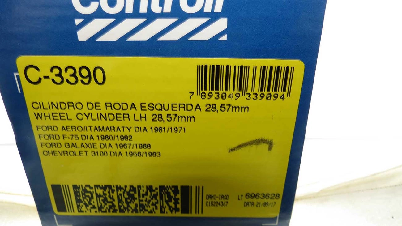 CILINDRO RODA FREIO DIANTEIRO LADO ESQUERDO DIANTEIRA ESQUERDA WILLYS F-75 60/82 AERO 61/71 GALAXIE 67/68 1-1/8 28,57MM