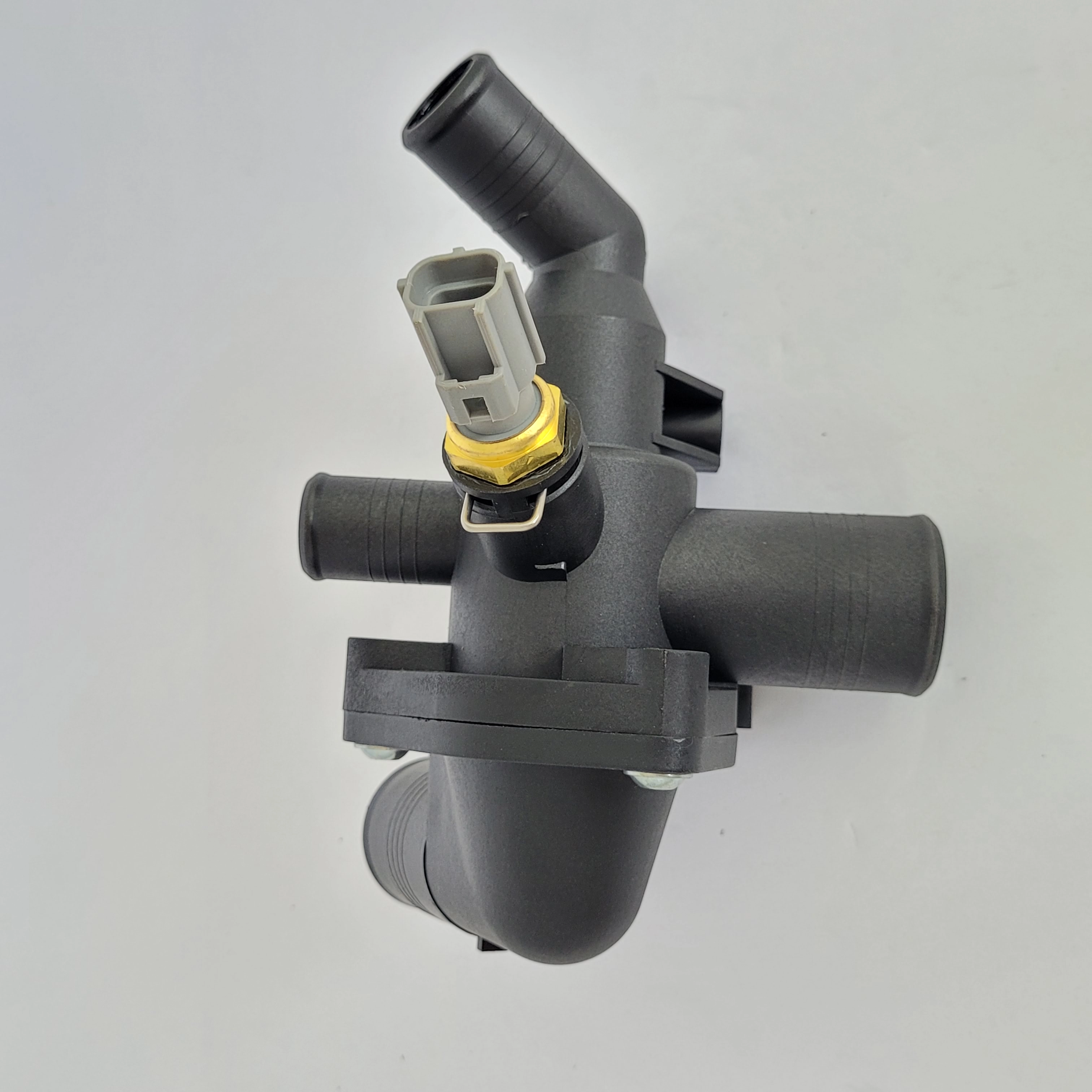 KIT VALVULA TERMOSTÁTICA CARCAÇA PLÁSTICA FORD RANGER 2.2/3.2 2012/2017 DURATORQ - COM SENSOR CINZA