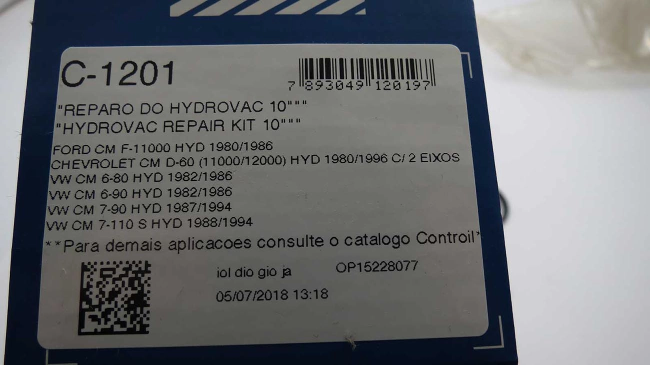 REPARO HIDROVÁCUO HIDROVAC VW 6.80/6.90/7.90/7.110/11.130 TODOS 10P