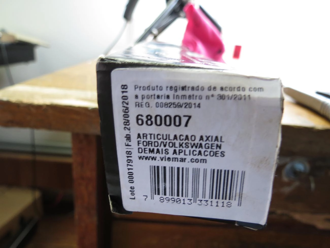ARTICULAÇÃO/BARRA AXIAL DIREÇÃO HIDRÁULICA TRINTER/MECÂNICA TRW VW APOLLO 90/92 FORD ESCORT/VERONA 84/92 MANUAL/HIDRÁULICO
