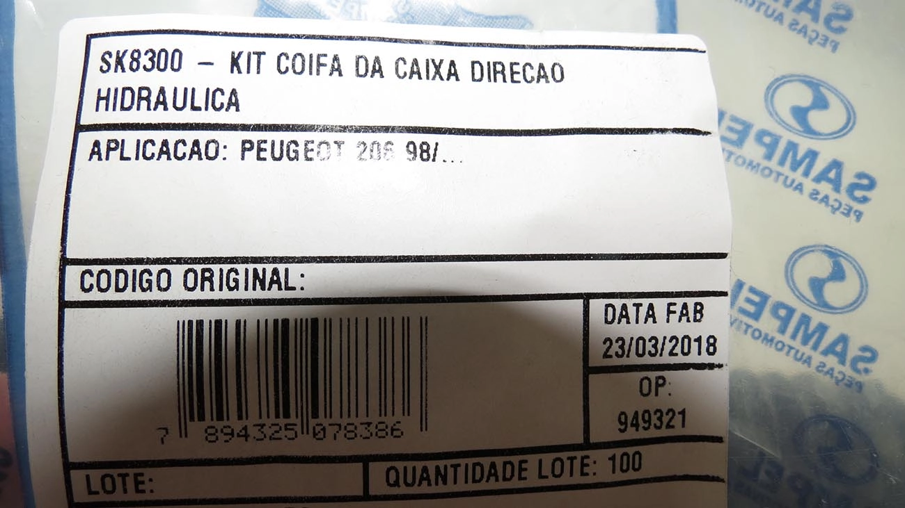 SANFONA DIRECAO PEUGEOT 206 - DIRECAO HIDRAULICA