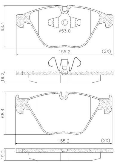 PASTILHA DE FREIO DIANTEIRA BMW SERIE 3 E91 2006/ - X1 2012/