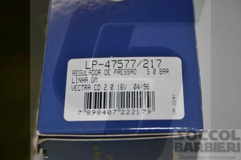 REGULADOR PRESSÃO 3.0 BAR PRESSAO GM VECTRA CD 2.0 16V 04.96/11.97