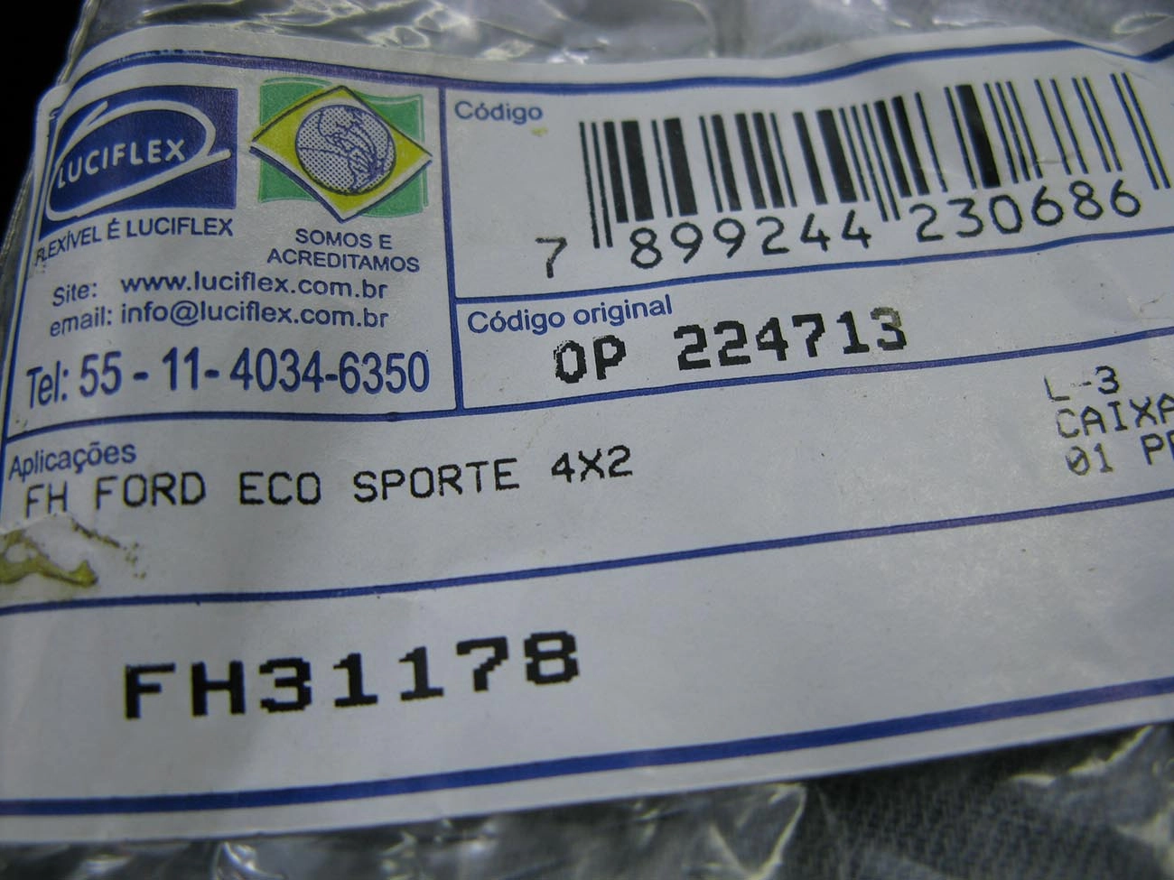 FLEXIVEL FREIO FORD ECOSPORT 4X2 2003/ - TRASEIRO