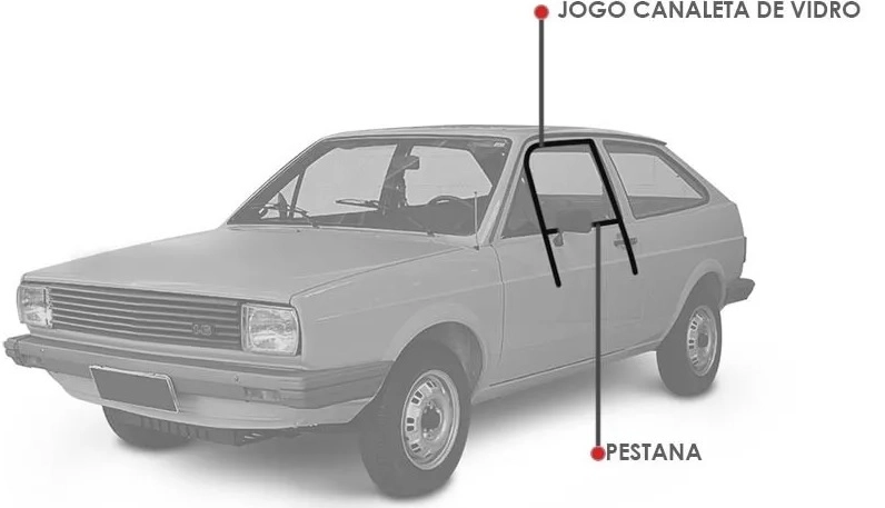 CANALETA PORTAS VW GOL/VOYAGE/PARATI /87 - JOGO