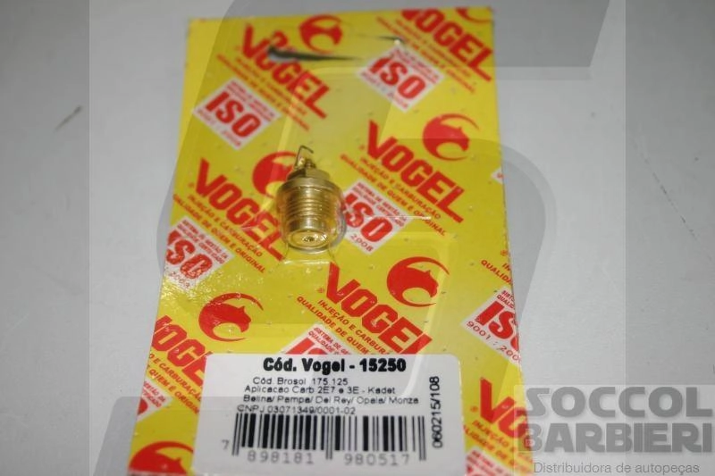 AGULHA CARBURADOR BROSOL 2E/3E VW GOL/VOYAGE/PARATI/SANTANA/PASSAT/APOLLO C/ROSCA