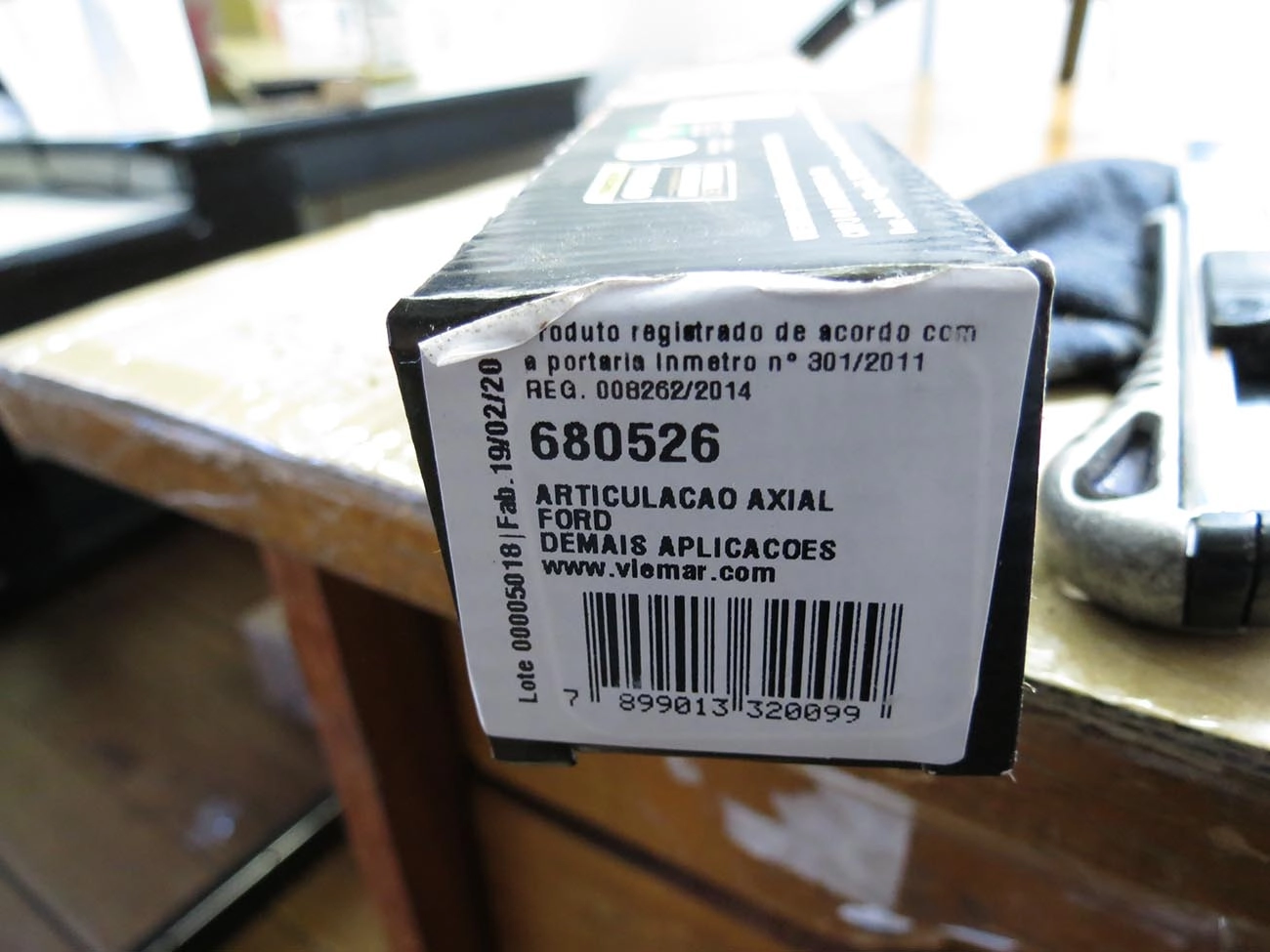 ARTICULAÇÃO/BARRA AXIAL M14X1,5 DIREÇÃO HIDRÁULICA FORD RANGER 2013/2016