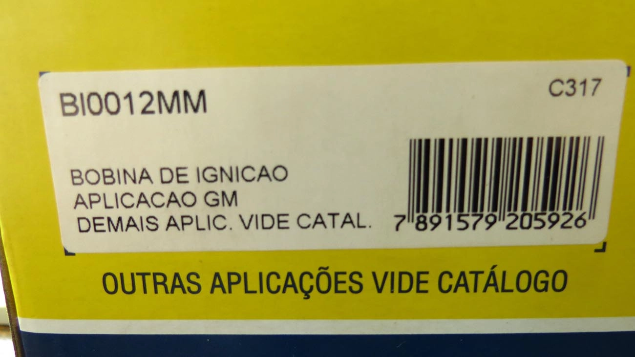 BOBINA DE IGNIÇÃO GM S-10 2.2 95/97 EFI - CORSA /97 - OMEGA 2.2 94/97 - CONECTOR 4 PINOS