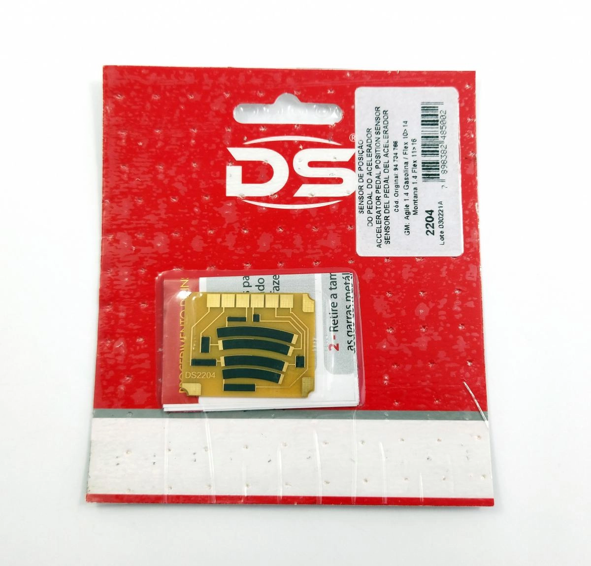 SENSOR POSIÇÃO PEDAL ACELERADOR - GM AGILE 1.4 2010/2014 - MONTANA 1.4 2011/2016 - EXCETO BOSCH