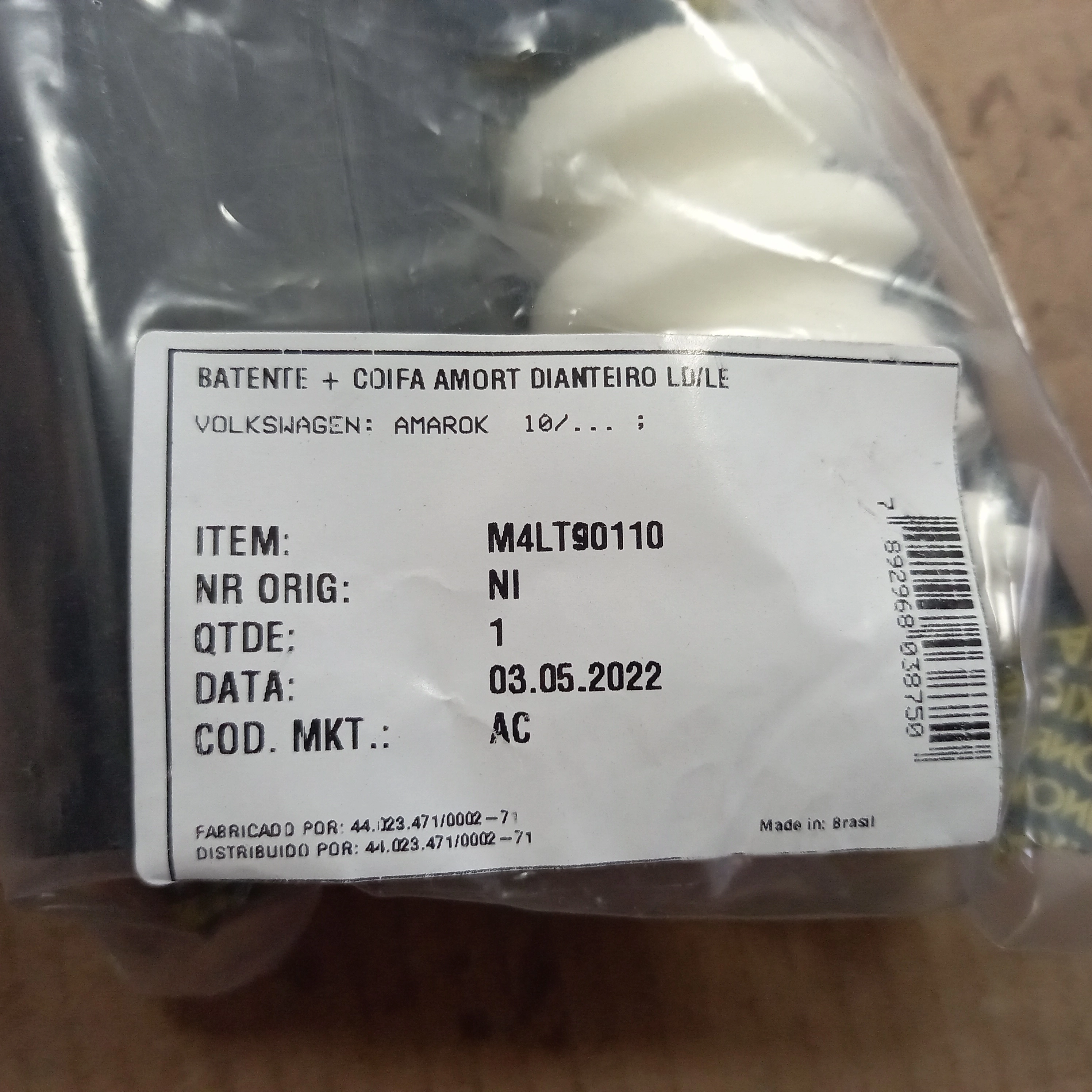 KIT AMORTECEDOR DIANTEIRO VW AMAROK 10/ - BATENTE E COIFA