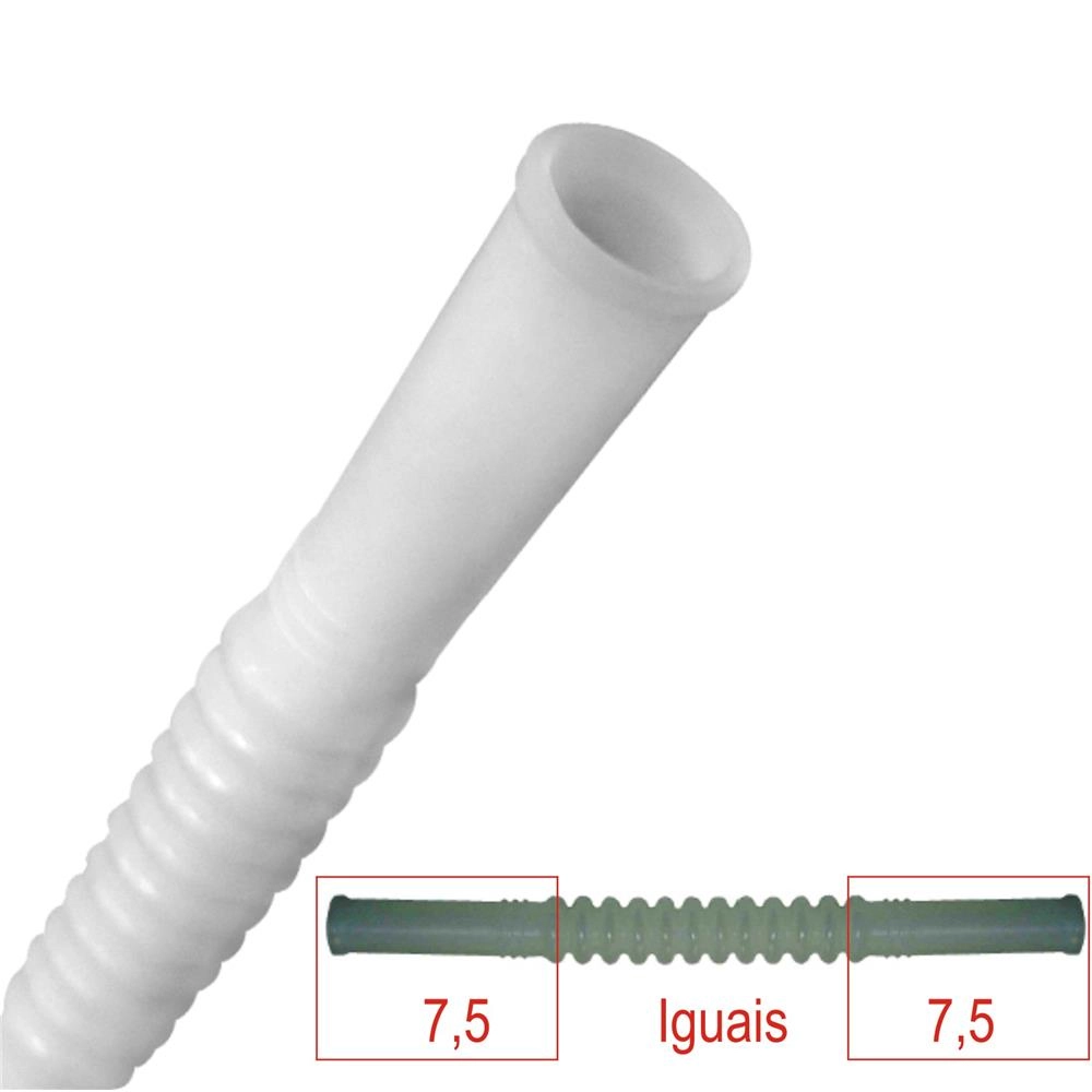 TUBO CORRUGADO BOMBA DE COMBUSTÍVEL - 250MM - BOCAL 7,5X7,5MM