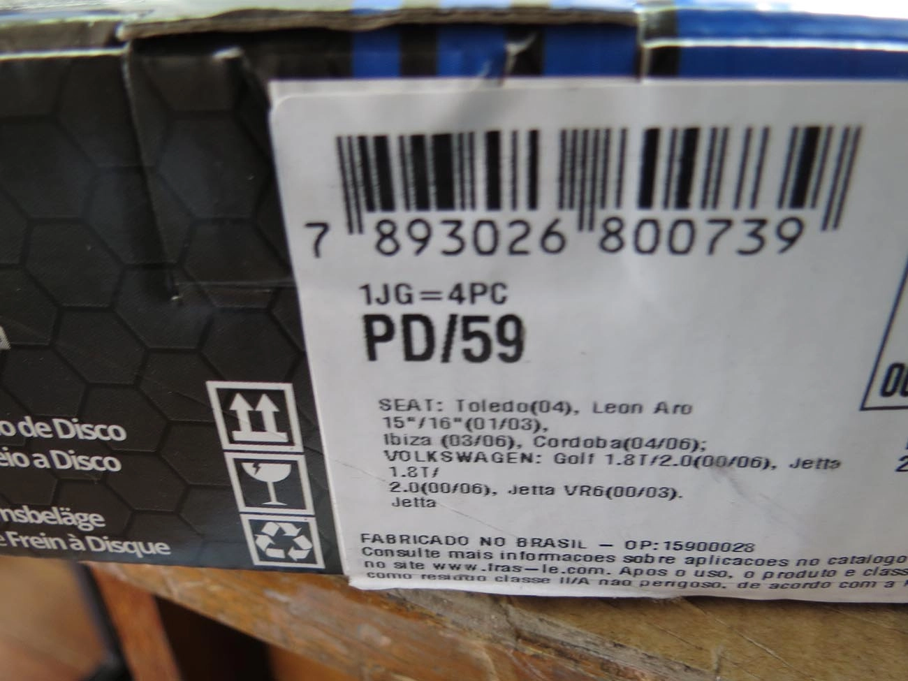 PASTILHA DE FREIO TRASEIRA CITROEN C3/C4 13/ - PEUGEOT 308/408 07/ - 2008 15/20