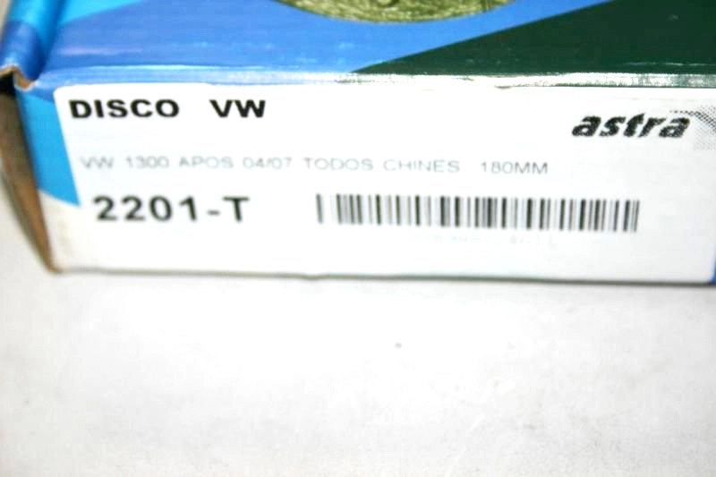DISCO EMBREAGEM VW FUSCA 1200/1300/1300L 04.73/ - GOL 1300 A AR TODOS - 180MM