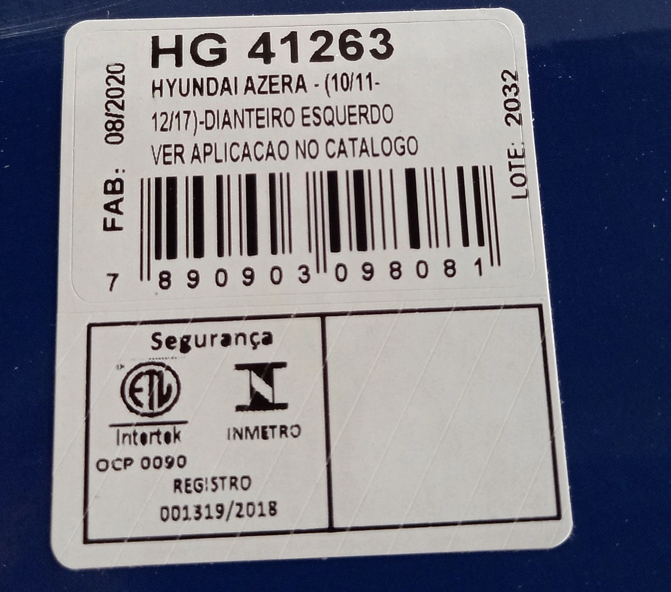 AMORTECEDOR DIANTEIRO - HYUNDAI AZERA 2011/2017 - LADO ESQUERDO