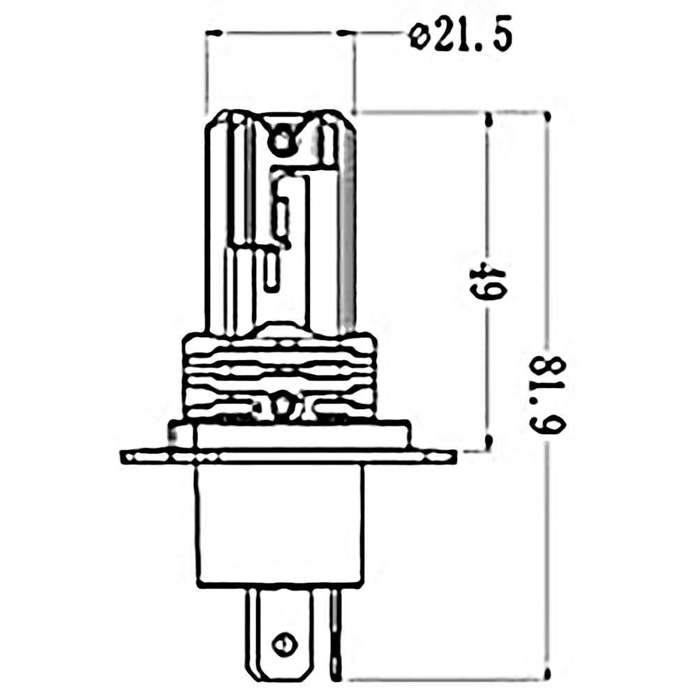 LAMPADA FAROL LED - 25W - 9/32V - 6500K - CAIXA C/ 2 LAMPADAS/VALOR JG