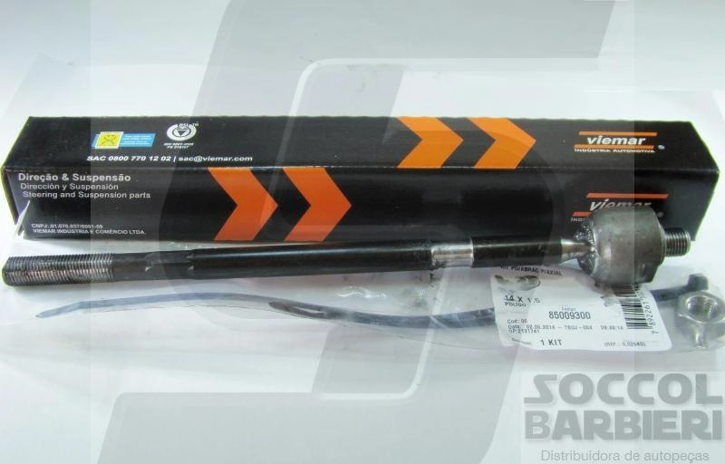ARTICULAÇÃO/BARRA AXIAL DIREÇÃO DIREITA/ESQUERDA MECÂNICA VW FOX 03/ NOVO POLO 02/ GOL 08/ CROSSFOX DH