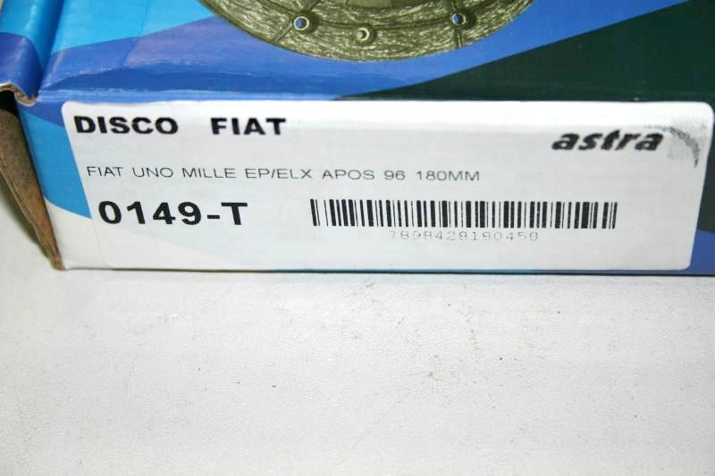 DISCO EMBREAGEM FIAT UNO 1.0 96/ EXCETO FIRE - FIORINO 1.0 IE TODOS - 180MM 20 ESTRIAS